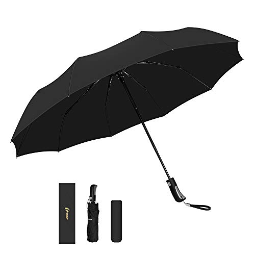 ATOFUL Automatic Travel Umbrella Windproof- Compact Auto Open Close Folding Business Umbrellas with Case, UV 50+ UPF Protection Canopy Gift For Women Men - Thumbnail 6
