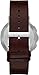 Skagen Connected Men's Signatur Stainless Steel and Leather Hybrid Smartwatch, Color: Silver-Tone, Dark Brown (Model: SKT1111)