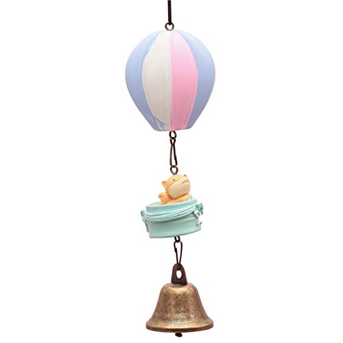 Norbi Hot Air Balloon Wind Chime Dog Wind Chime for Wall Window Hanging Ornament Wedding Decoration Craft-Blue