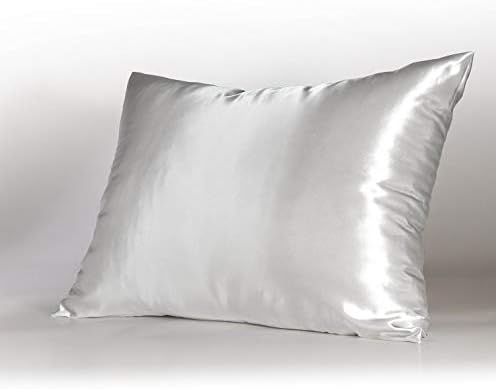 Kaputar Bedding Satin Pillowcase for Hair Queen Satin Pillowcase with Zipper, White (1 per Pack) | Model BDDNG - 126 | Standard (50x75cm)