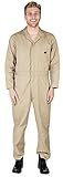 NATURAL WORKWEAR Mens Tall Long Sleeve Basic Blended Coverall, Khaki 38094-XX-LargeTall