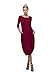 Love In Women's 3/4 Sleeve Round Neck Bubble Hem Long Dress W/Pocket
