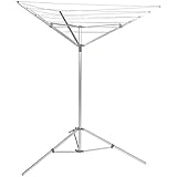 Household Essentials 17125-1 Portable Umbrella Drying Rack | Aluminum | 18-Lines with 64 ft. Clothesline