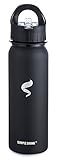 SIMPLE DRINK 25oz Stainless Steel Sports Water Bottle with Straw Lid - Single Wall Reusable Metal Flask - BPA Free Travel Bottle for Hiking, Cycling, Running