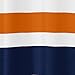 Sweet Jojo Designs Navy Blue Orange and White Kids Bathroom Fabric Bath Teen Stripe Shower Curtain