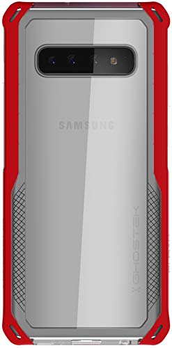 Ghostek Cloak Slim Clear Wireless Charging Case Designed for Galaxy S10 Plus S10+ (2019) - Red