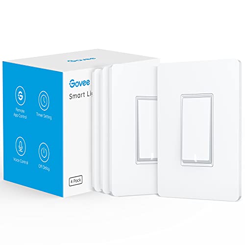 Govee Smart Light Switch, 2.4GHz Single Pole WiFi Light Switch with
