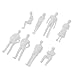 Towashine 50pcs White Unpainted Architectural Model Train People Figures 1:50