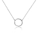 925 Sterling Silver Karma Ring Circle of Life Pendant Necklace