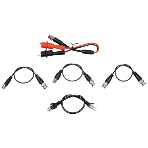 Klein Tools 770-910 Replacement Cable TDR Test Lead Kit With 5 Leads, BNC Connector to Alligator Clips, CAT-6 RJ45 to CAT-6 RJ45