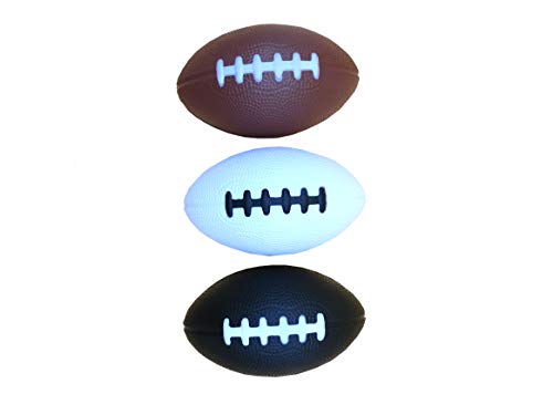 LMC Foam Footballs Brown White Black 3 Pack 4.75 Inches