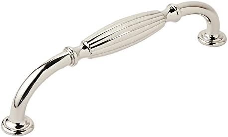 Amerock | Cabinet Pull | Polished Nickel | 6-5/16 inch (160 mm) Center to Center | Blythe | 1 Pack | Drawer Pull | Drawer Handle | Cabinet Hardware