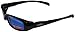 Global Vision New Attitude Motorcycle Glasses (Black Frame/Blue Lens)