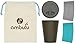 Reusable Coffee Cup for Travel To Go 2oz | Portable Bamboo Mug with Lid, 2 Sleeves, Carry Bag | Plastic and BPA Free | Dishwasher Safe Eco Cups 350ml