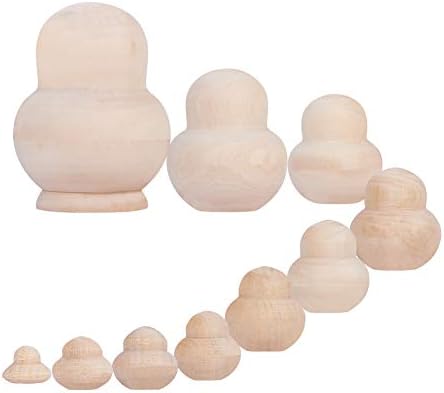 Ph Pandahall マトリョーシカ 10個 木製 マトリョーシカ人形 手作りキット 無地 ロシア 民芸品 置物 贈り物 プレゼント おもちゃ Ph Pandahall マトリョーシカ 10個 木製 マトリョーシカ人形 手作りキット 無地 ロシア 民芸品 置物 贈り物 プレゼント おもちゃ