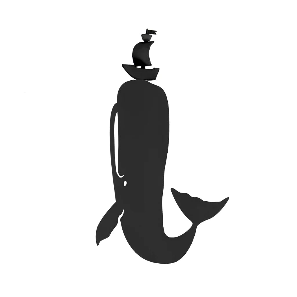Balvi Bookmark Moby Dick Colour black Inspired in the famous novel Mobydick Fun gift for readers Nylo