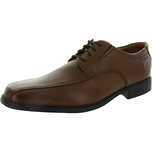 Clarks Men's Tilden Walk Oxford, Dark Tan Leather, 7.5 W US