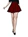 V28 Women Girls Stretch Waist Flared Plain Pleated Casual Mini Skater Skirt