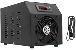 Aquarium Chiller Hydroponic Water Chiller 16 Gal 1/4 Quick Cooling Water Tank Cooling System (US Plug 110V)