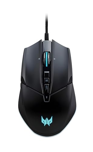Acer Predator Cestus 335 Gaming Maus (19.000 DPI, 400 IPS Tracking, 10 programmierbare Tasten, 0,5 ms Reaktionszeit, RGB Beleuchtung), schwarz