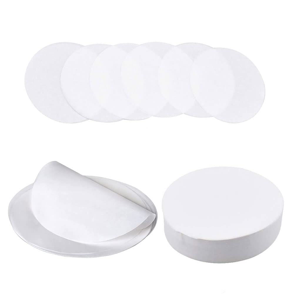 WHPromLang 500PCS Burger Paper 3.14'' Baking Parchment Circles Burger Separator Discs for Kitchen Baking Beef Burger Patties Springform Cake Tin Round Cake Tin, White
