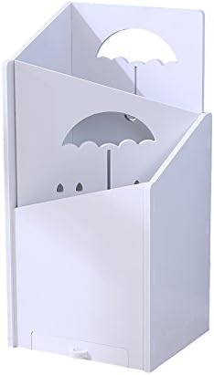 WESTREEL Umbrella Holder Home Office Decor with Hidden Water Tray Eco-Friendly Materials, White