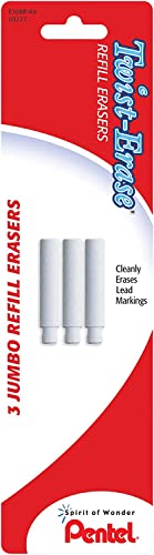 Pentel 4 X Twist-Erase Refill Erasers, Qty 1, Pkg