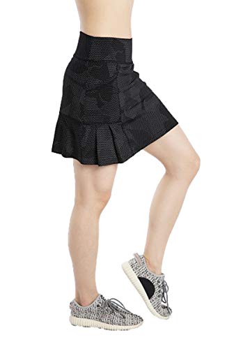 Annjoli Womens Skort Active Athletic Skirt for Running Tennis Golf Workout Sports Skorts (M, Fantasy Black)