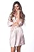 Women's Silk Satin Robe Bride Bridesmaid Sexy Robes for Women S/M Blush