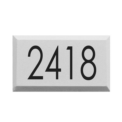 ABC Address Blocks Personalized Address Plaque by Modern House Numbers. 9" x 15" Chamfered Style. Cast Stone. Engraved.