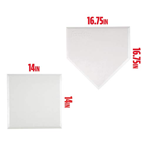 Franklin Sports MLB Baseball Base Set Throw Down Rubber Bases for