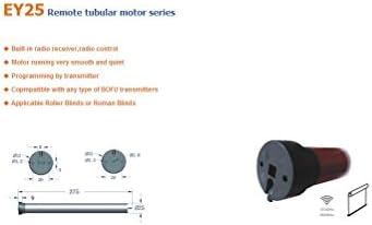 Smart Home Automatic DC24V Tubular Electric Curtains Motor RF433 Roller shutters Intelligent Remote Control Lifting EY25-1.5/28