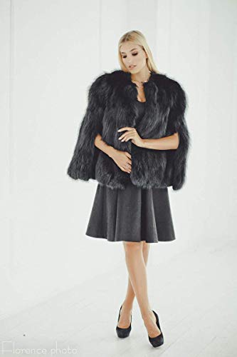 black fur cape