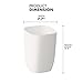 mingol Bathroom Trash Can, Small Garbage Can for Bedroom, Living Room, Kitchen, Slim Cute Plastic Waste Basket for Office, 7L, Matt White
