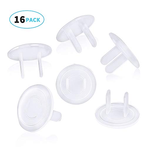 ChuYa Outlet Plug Cover (16 Pack) Clear Child Proof Electrical Protector Safety Caps - Thumbnail 7