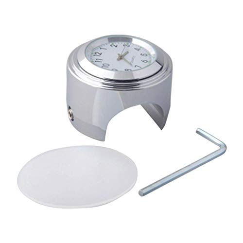 H HILABEE Universele wijzerplaat voor motorfietsstuur, voor 22 mm / 25 mm stuur, waterdicht, stootvast, wit - Image 4