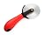 Greenwald Brands Kitchen Monster Pizza Cutter With Soft Grip Handle, Red