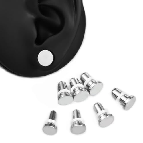 Casvort 8 PCS 0.5mm Increments 5g-2g Comfy Pain-free Single Flare Silver Dead Stretching Plugs, 316 Surgical Steel Septum Bullet Retainer, Hypoallergenic Ear Lobe Stretching Kits Tapers. - Used condition - US$8.47