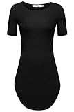 Meaneor Women's Sexy Short Sleeve Side Slit Party Beach Mini Dress Long Tshirts