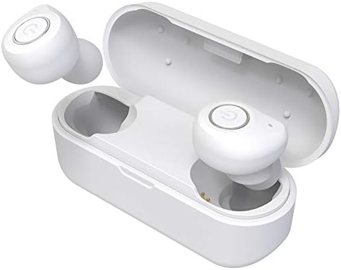 Lusenbo Wireless Earbuds,TWS V11 Bluetooth Earbuds In-Ear Stereo Bluetooth 5.0 Mini Sports Noise Cancelling,3.5 Hours PlayBack Time Headsets with Charging Case(White)