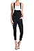 American Bazi Women's Solid Color Skinny Overalls