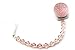 Luxury Pink Crystal and Beads from Swarovski and Pink Glitter Baby Girl Sparkly Gift Pacifier Clip (CSGP)