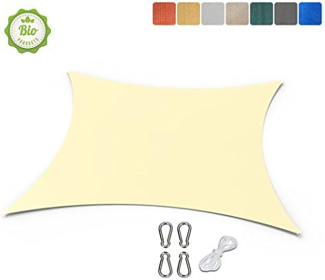 Saint Design Sun Shade Sails Triangle Patio Garden UV Block (ECOLOGICAL MATERIAL) (12x12, Beige)