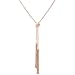 Lariatneck Long Tassel Necklace Y Shaped Adjustable Knot Chain Tassel Pendant for Women (Rose Gold)