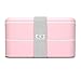 monbento - MB Original Litchi pink bento box - 2 tier leakproof lunch box for work/school lunch packing and meal prep - BPA free - Food grade safe food containers
