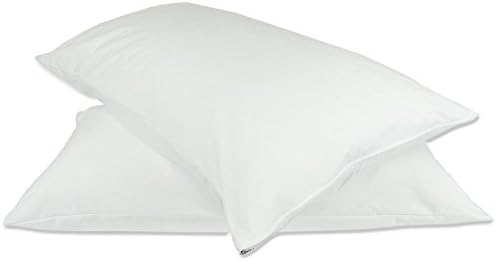 Mazaim Set Of 2 Soft Cotton Comfort King Size With Zipper White Pillow Protector