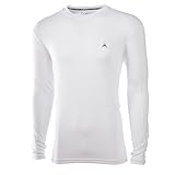 Arctic Cool Men's Solid Crew Neck Instant Cooling Long Sleeve Shirt with UPF 50+ Sun Protection, Arctic White, L