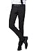 PXS Men's Casual Fashion Slim Fit Skinny Trousers Pants Black