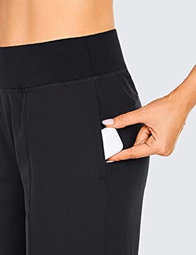 CRZ YOGA Women's Lightweight Loose Wide Leg Capri Pants with Cargo