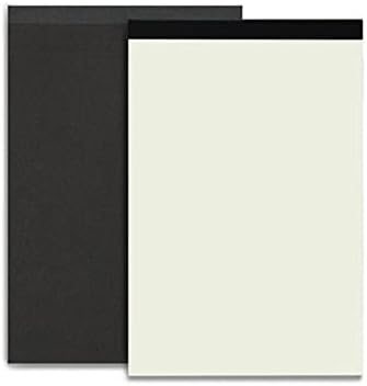 METAN Scratch Pads Legal Pad Writing Pads A5(6.2x8.8 inch) B5(7.2x10.7 inch) A4(8.3x12.3 inch) 80 Sheets per Pad Plain Squared Pages with Black Kraft Hardcover (A4(8.3x12.3 inch), Blank Pages)